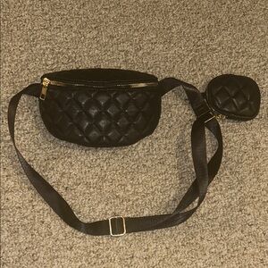 Black chest strap bag